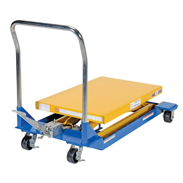 Foot Pump Scissor Cart, 1000 lb. Cap, 36"W, 24"L